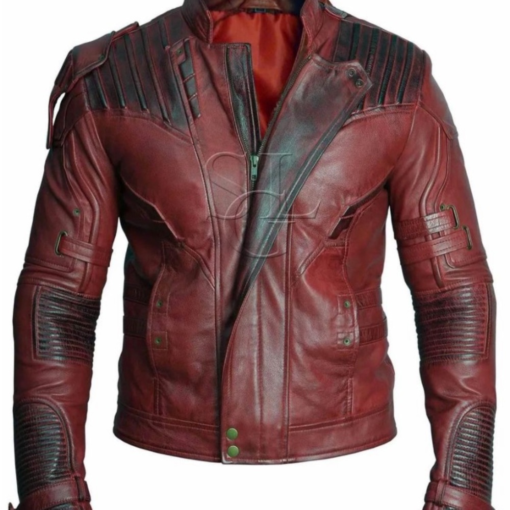 Men's Red guardian of the galaxy vegan Leather Jacket
